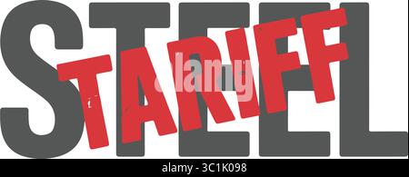 Steel Tariff Concept Graphic Illustration Stock Vector