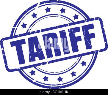 Tariff Grunge Rubber Stamp Vector Icon Stock Vector
