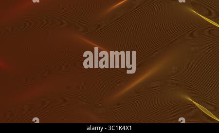 Abstract Wavy Lines Background - Warm Orange and Brown Digital Art Stock Vector