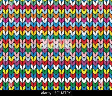 Seamless background with knitted fabric. Stock Vector
