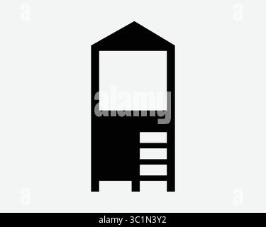 Security Watch Tower Watchtower Lifeguard Costguard Prison Structure Shape Safety Observation Post Black White Icon Sign Symbol Vector Illustration Ar Stock Vector