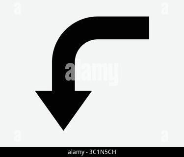 Down Arrow Icon. Below Under Underneath Bottom Downward Symbol ...