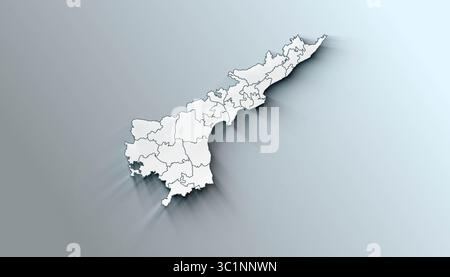 Andhra Pradesh map of Indian state. Andhra Pradesh map illustration