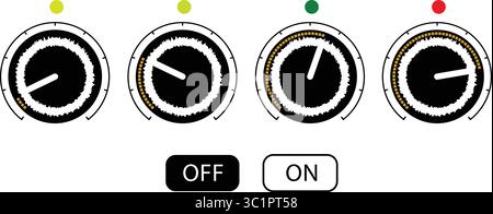 Audio System Control Dashboard for Volume and Tone Management, Vector Illustration Stock Vector