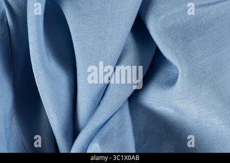 Blue Polyester Elastane Fabric Close-up Stock Photo