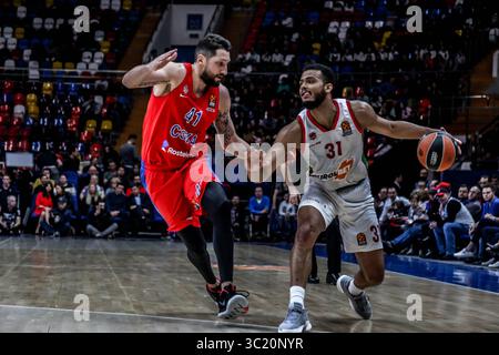 April 4, 2019 - Moscow, Moscow, Russia - Shavon Shields, #31 of Kirolbet Baskonia in action against CSKA Moscow in Round 30 during the Turkish Airlines Euro league game of the 2018-2019 season..CSKA Moscow beat Kirolbet Baskonia, 82-78. (Credit Image: © Nicholas Muller/SOPA Images via ZUMA Wire) Stock Photo