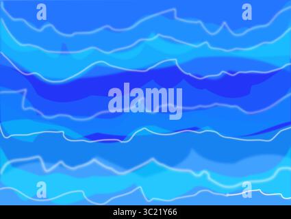 Abstract blue illustration inspired by the sea Stock Vector