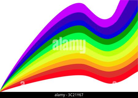 Wave of rainbow colors. Inspired by breaking light. Transparent background Stock Vector
