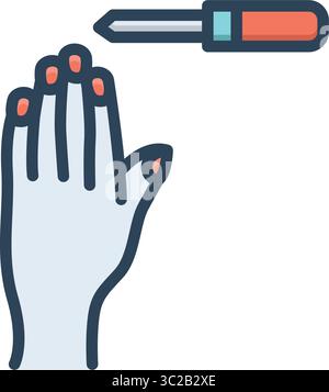 Icon for manicure, nail manicure Stock Vector