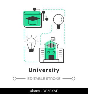 University modern linear concept icon Stock Vector