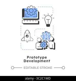Prototype development modern linear concept icon Stock Vector