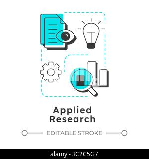 Applied research modern linear concept icon Stock Vector