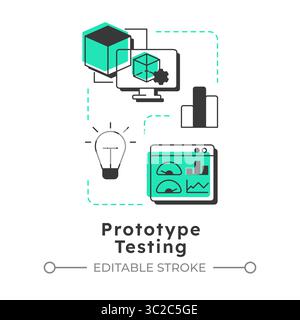 Prototype testing modern linear concept icon Stock Vector