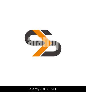 letter s road path arrow simple colorful logo vector Stock Vector