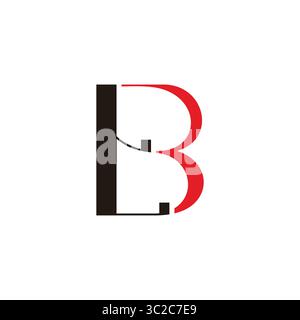 letter tb simple linked colorful font logo vector Stock Vector