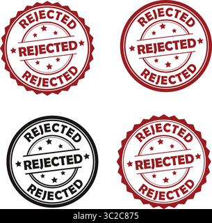 Set of vintage red rubber grunge stamp icons with text, perfect for business product special offer sale and best price quality mark illustrations Stock Vector