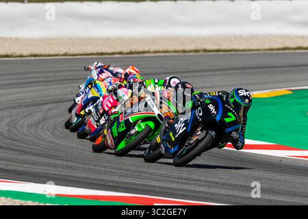 June 16, 2019 - Montmelo, Barcelona, Spain - Dennis Foggia, #10 (ITA) SKY Racing Team VR46 during the Race of Catalunya GP, MotoGP 2019 World Championship at Circuit de Barcelona on June 16, 2019 in Montmelo, Spain. (Credit Image: © AFP7 via ZUMA Wire) Stock Photo