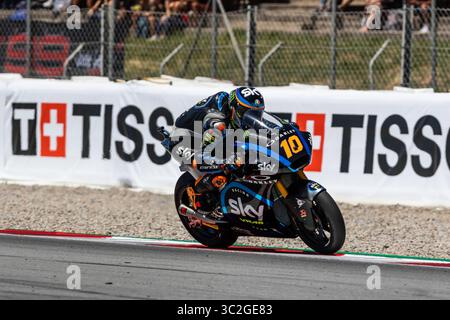 June 16, 2019 - Montmelo, Barcelona, Spain - Luca Marini, #10 (ITA) SKY Racing Team VR46  during the Race of Catalunya GP, MotoGP 2019 World Championship at Circuit de Barcelona on June 16, 2019 in Montmelo, Spain. (Credit Image: © AFP7 via ZUMA Wire) Stock Photo