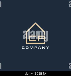 Initial letter CA real estate logo with simple roof style design ideas vector graphic vector graphic Stock Vector