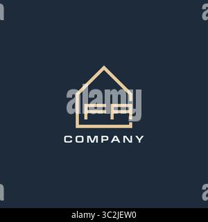 Initial letter FA real estate logo with simple roof style design ideas vector graphic vector graphic Stock Vector