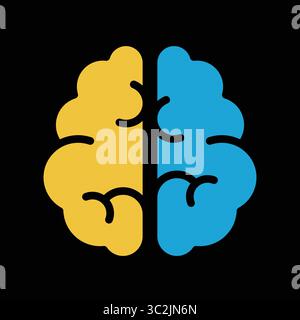 human brains showcase technology and Artificial intelligence Stock Vector