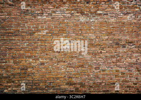 grunge brick wall background with copy space, old brickwork surface Stock Photo