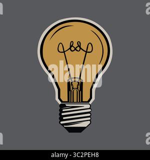 "Classic Light Bulb Illustration" Stock Vector