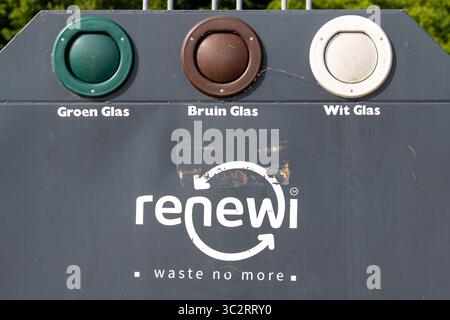 Renewi glass collection container Stock Photo