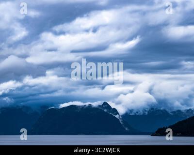 Clouds over Vancouver Island, British Columbia, Canada. Stock Photo