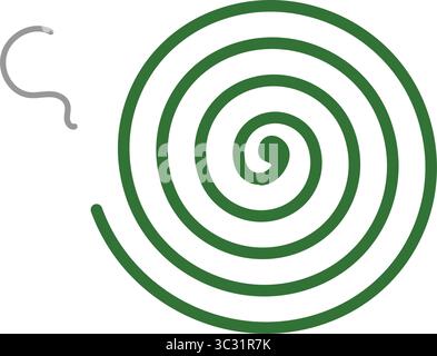 line art illustration of mosquito coil, simple summer lifestyle icon, Vector Illustration Stock Vector