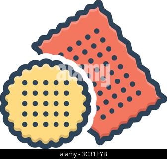 Icon for biscuit, cracker Stock Vector