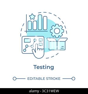 Testing soft blue concept icon Stock Vector