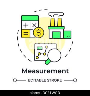 Measurement multi color concept icon Stock Vector