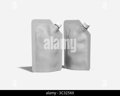 Stand Up Spout Pouch Mockup Stock Photo