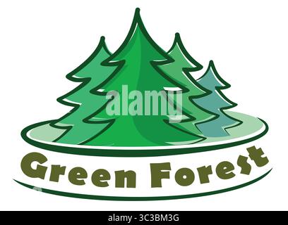 Green forest logo. Stock Vector