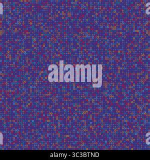 Seamless geometric pattern. Rounded square frames in multiple colors. Purple, Magenta, Blue, Indigo, Maroon, and Background. Stock Vector