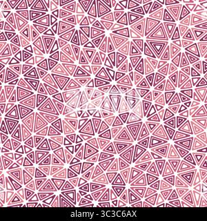 Vector science background. Multiple repeated inner triangles. Compact shape size. Monotone colored style. Seamless pattern. Trending vector tiles. Stock Vector