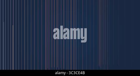 A modern abstract vector features vertical lines in white to orange tones fading into a dark background. Lines span the full height and gradually disa Stock Vector