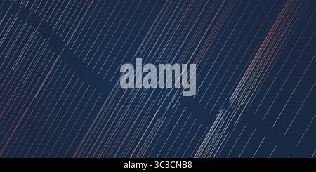 Abstract vector with diagonal wavy lines on a dark background. Lines shift from white to warm orange-brown, then back to white, creating a flowing and Stock Vector