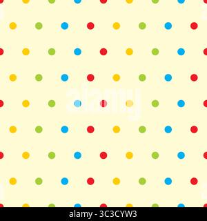 Dots Seamless Pattern Colorful Vector Stock Vector