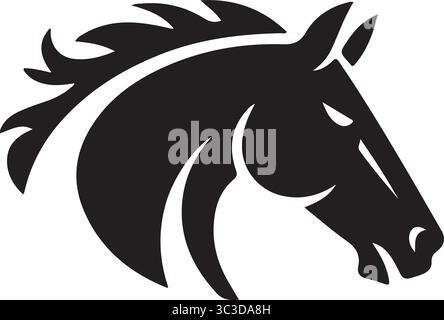A horse logo illustration Stock Vector