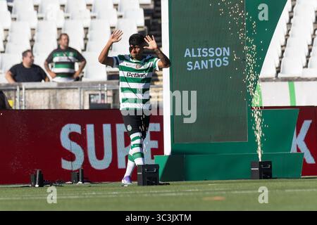 Alisson Santos 27 of Sporting CP shoots during the Liga Portugal match ...