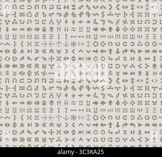 A seamless background with set of arrows. Stock Vector