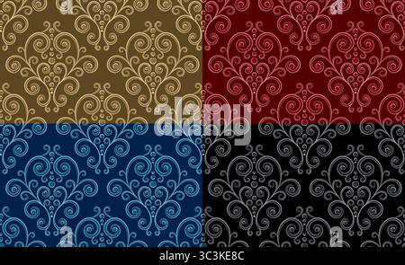Seamless backgrounds with floral pattern. Stock Vector