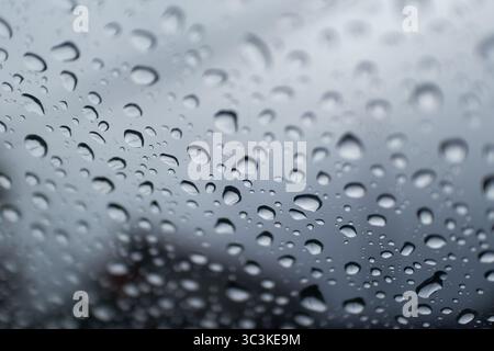 Raindrops on Windowpane Texture Stock Photo