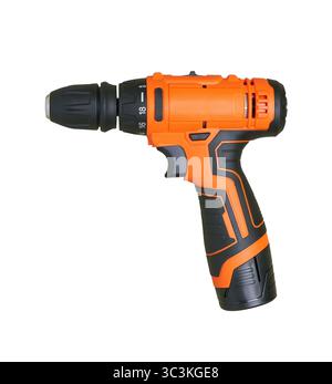 Battery screwdriver or drill, isolated on white background Stock Photo