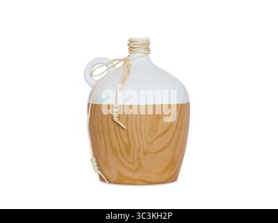 decorative porcelain jug for interior isolated on white background Stock Photo