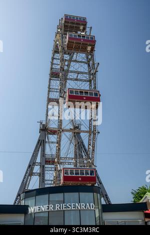 Riesenrad ferris wheel, Prater amusement park, Vienna, Austria Stock Photo