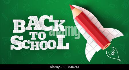 Back to School. Digital internet tutorials and courses, online education, e-learning. Web banner template for website, landing page and mobile app development. Vector illustration Stock Vector