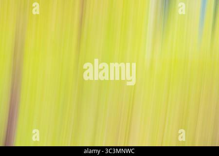 This abstract image features dynamic streaks of yellow and green light, creating a sense of motion on a football field. The interplay of colors provid Stock Photo